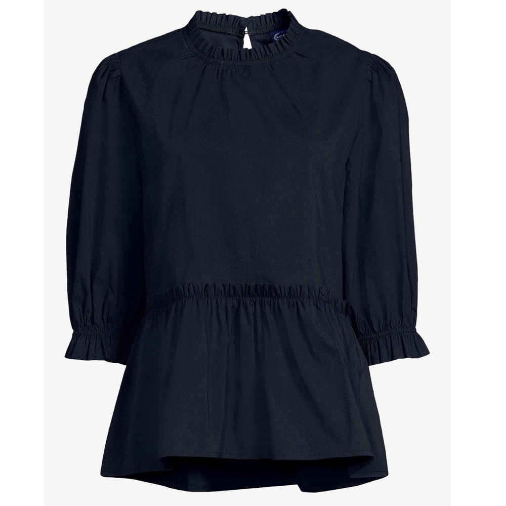 Women’s mock neck peplum top